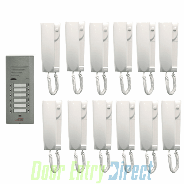 KETV12 KET       12 phone door entry kit with surface mount panel