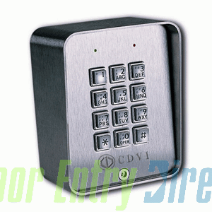 CBB Programmable 100 code keypad, surface, stainless steel