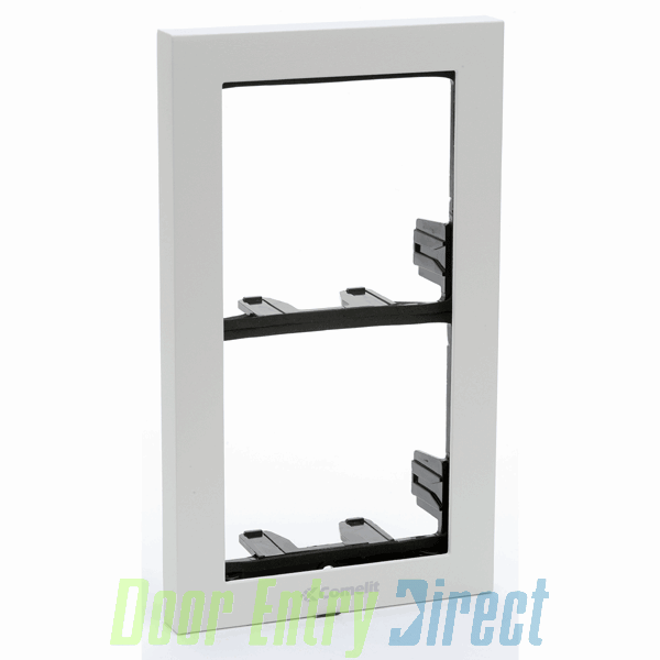 3311/2W iKall     2 Module Holder Frames with Cornices.   White