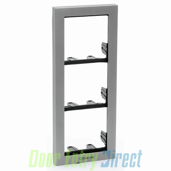 3311/3S iKall     3 Module Holder Frames with Cornices.   Silver