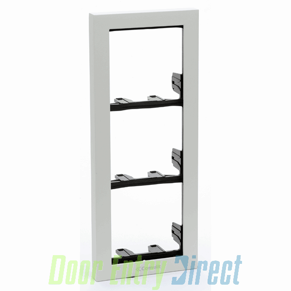 3311/3W iKall     3 Module Holder Frames with Cornices.   White