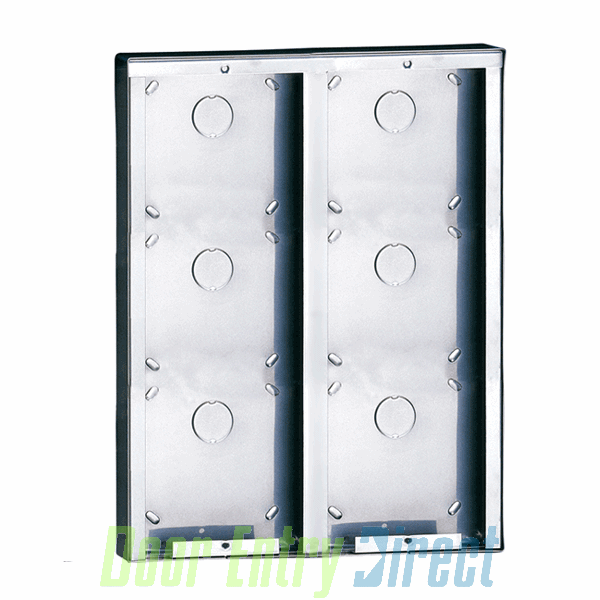 3316/6 Comelit   stainless steel surface mounted box for 6 modules