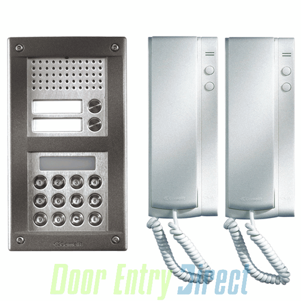 8232S Comelit   2 way Vandalcom audio door entry kit + code lock