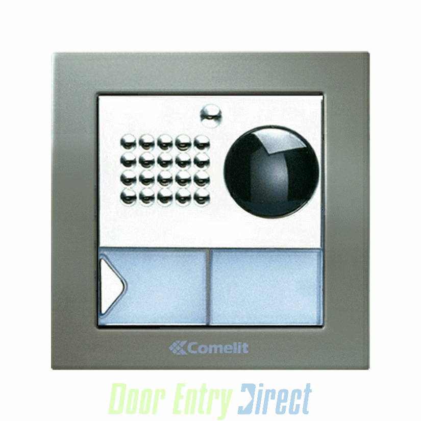 CPCFV-01 Comelit   Powercom 01 button, 2 wire colour video panel, flu