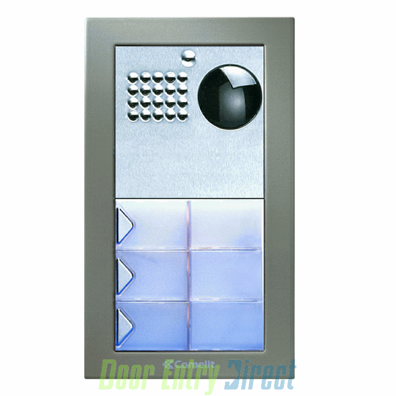 CPCFV-03 Comelit   Powercom 03 button, 2 wire colour video panel, flu