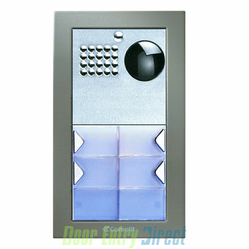 CPCFV-04 Comelit   Powercom 04 button, 2 wire colour video panel, flu