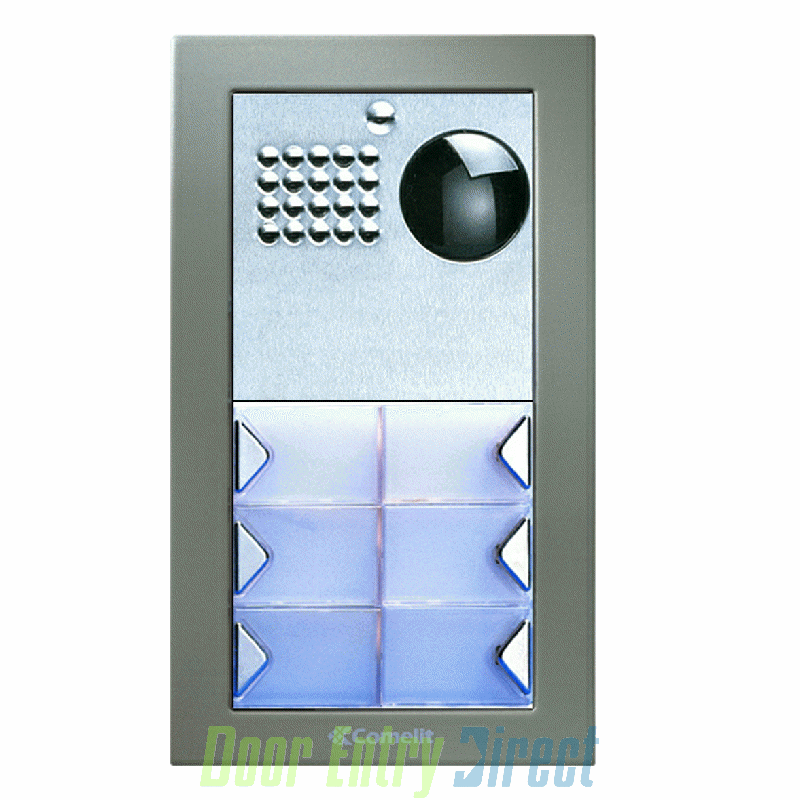 CPCFV-05 Comelit   Powercom 05 button, 2 wire colour video panel, flu