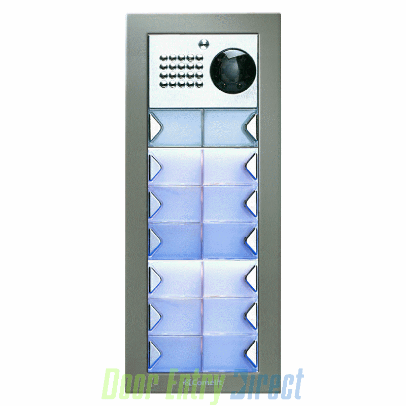 CPSFV-13 Comelit   Powercom 13 button, 2 wire mono video panel, flush