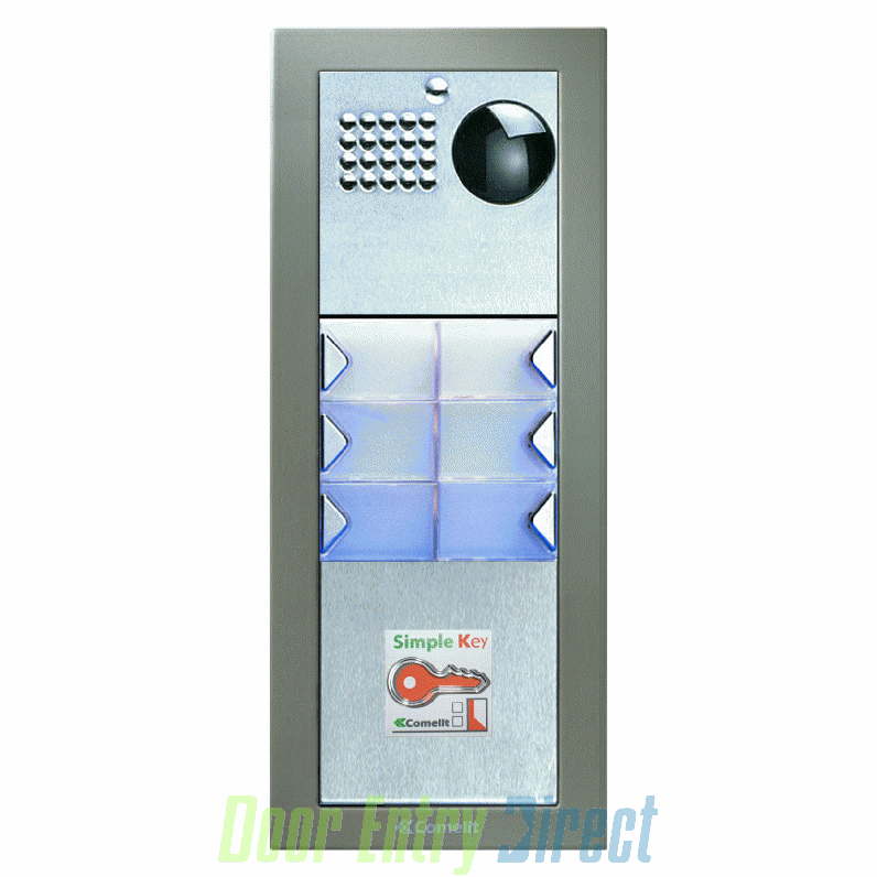 CPCFVP05 Comelit   Powercom 05 button, 2 wire colour video, prox pane