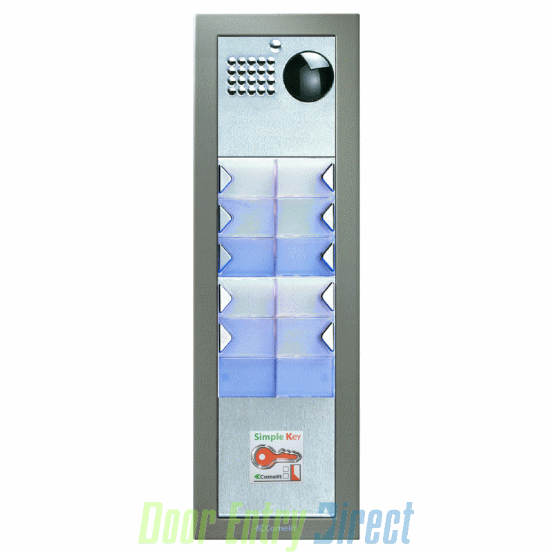 CPCFVP09 Comelit   Powercom 09 button, 2 wire colour video, prox pane
