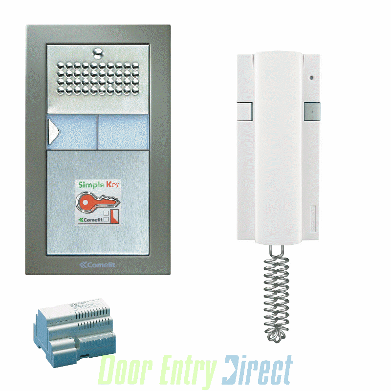 KCPTFAP01 Comelit   Powercom 01 way, 4+n audio + prox kit, flush panel