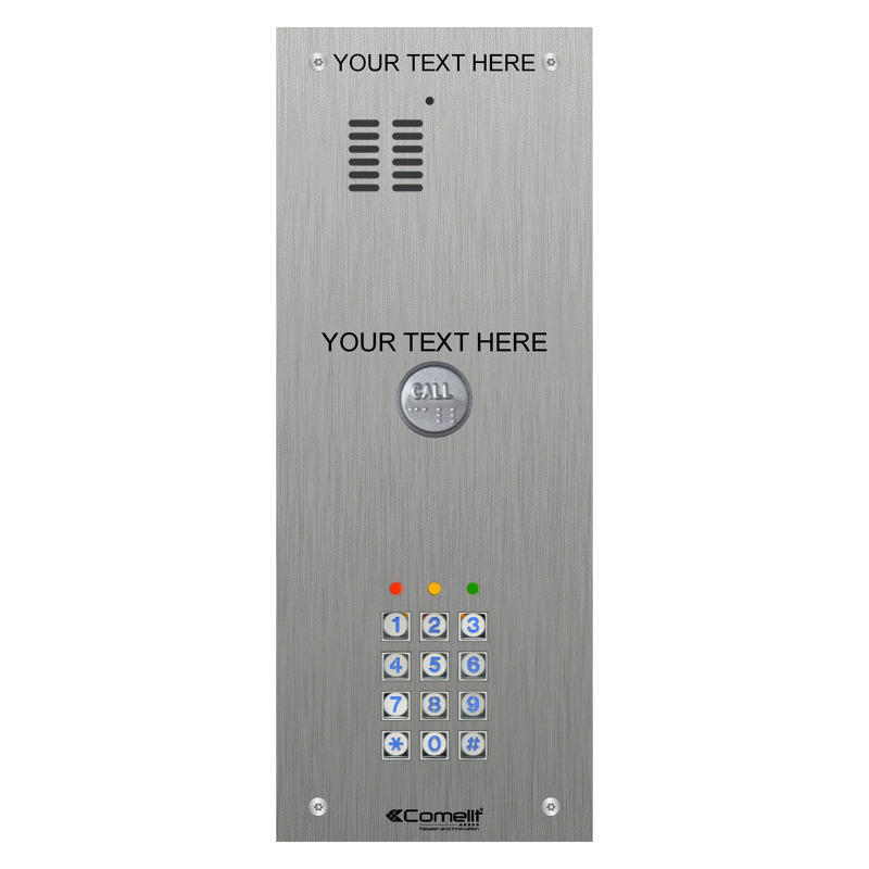 VK4101/05-DDAB Comelit 1 button, DDA s.steel engravable iKall audio + keypa