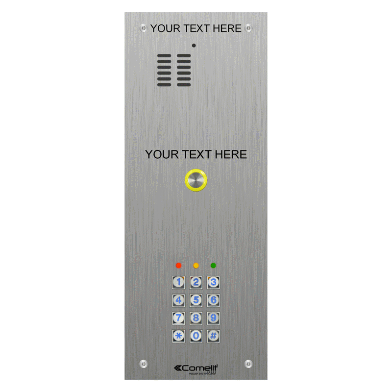 VK4101/05-DDA Comelit 1 button, DDA s.steel engravable iKall audio + keypa