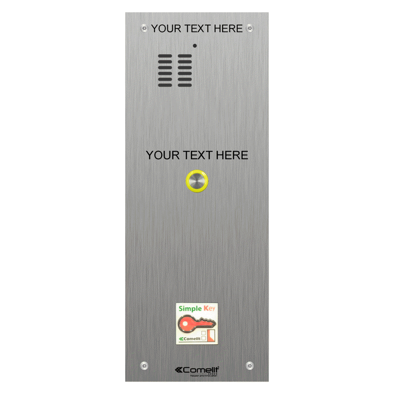 VK4101/08-DDA Comelit 1 button, DDA s.steel engravable iKall audio + prox.