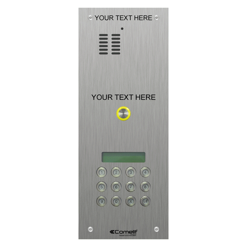 VK4101/0C-DDA Comelit 1 button, DDA s.steel engravable iKall audio + 3188 