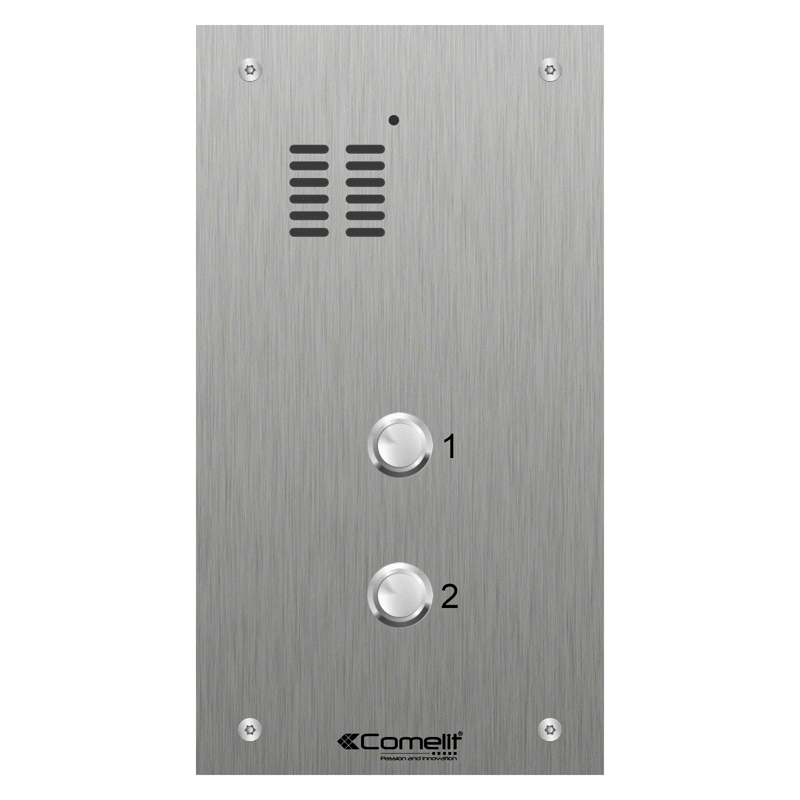 VK4102 Comelit 2 button, VR s.steel engravable iKall audio panel