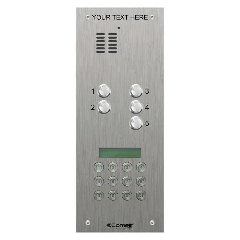 VK4105/0C Comelit 5 button, VR s.steel engravable iKall audio + 3188 k