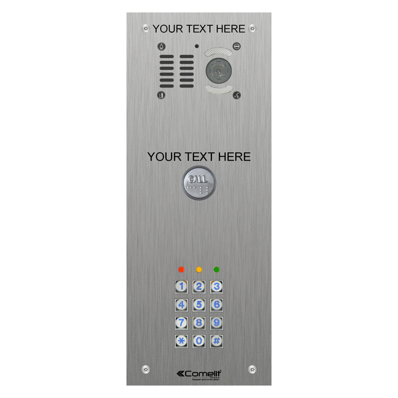 VK4501/05-DDAB Comelit 1 button, DDA s.steel engravable iKall video + keypa