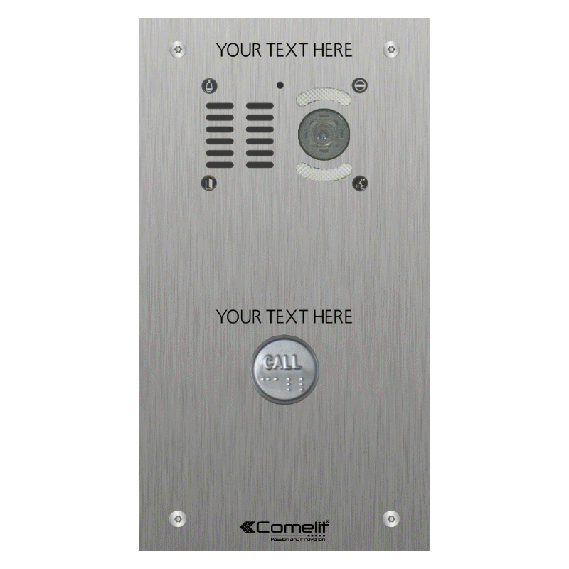 VK4501-DDAB Comelit 1 button, DDA s.steel engravable iKall video panel