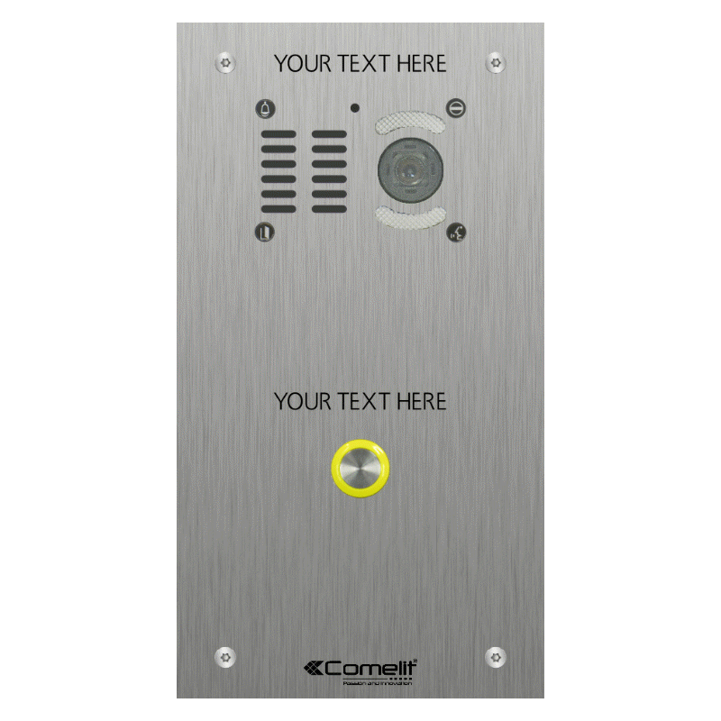 VK4501-DDA Comelit 1 button, DDA s.steel engravable iKall video panel