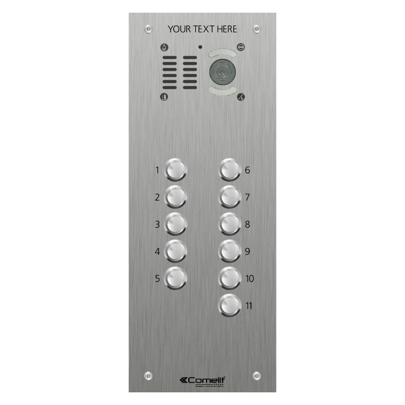 VK4511 Comelit 11 button, VR s.steel engravable iKall video panel