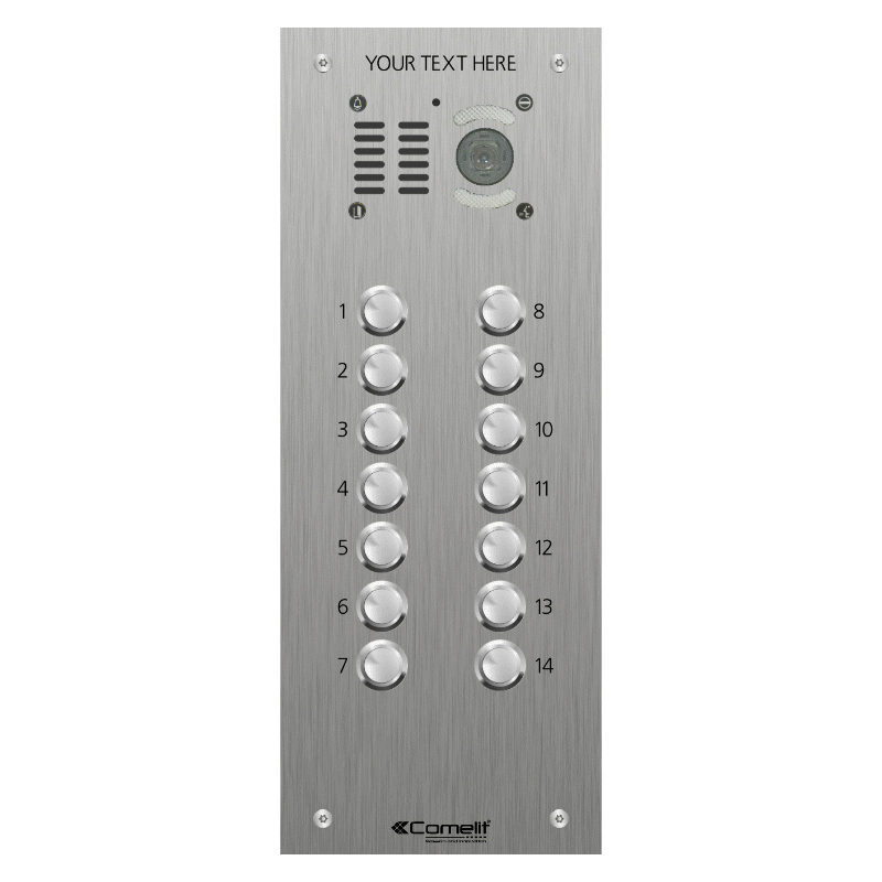 VK4514 Comelit 14 button, VR s.steel engravable iKall video panel