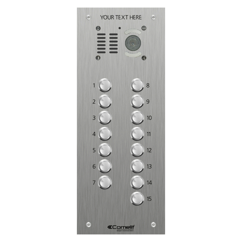 VK4515 Comelit 15 button, VR s.steel engravable iKall video panel