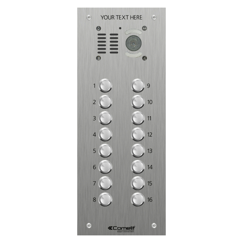 VK4516 Comelit 16 button, VR s.steel engravable iKall video panel