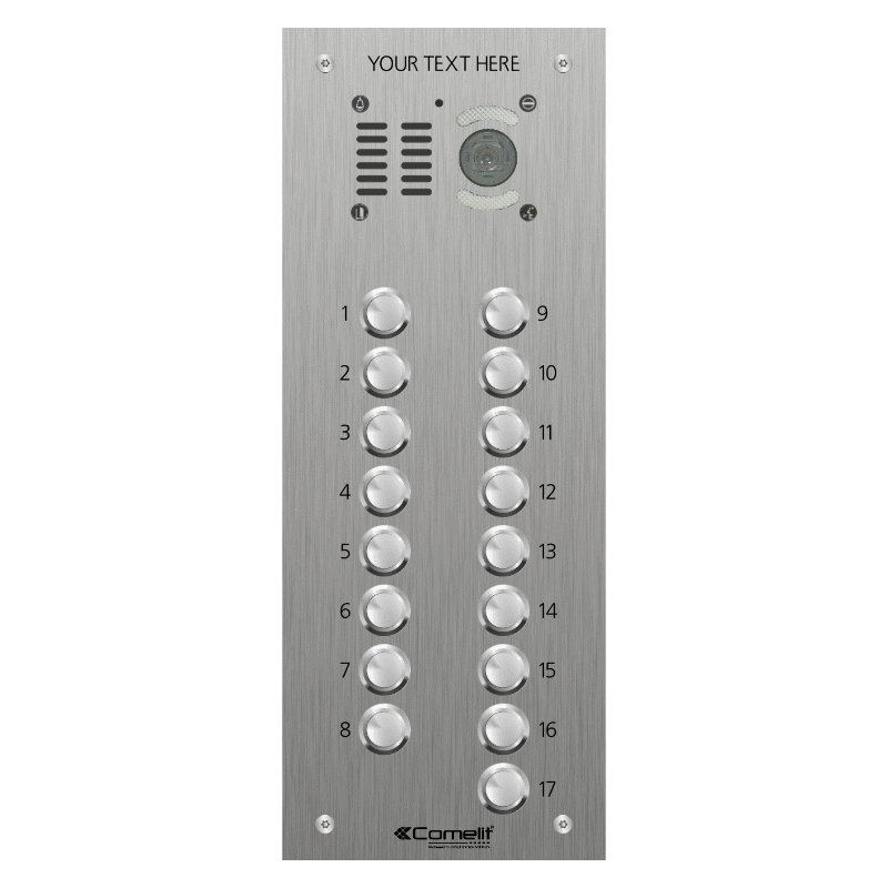 VK4517 Comelit 17 button, VR s.steel engravable iKall video panel