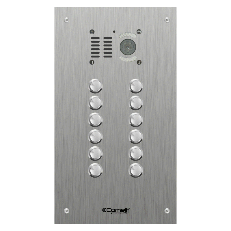 VK4612 Comelit 12 button, VR s.steel engravable iKall video panel