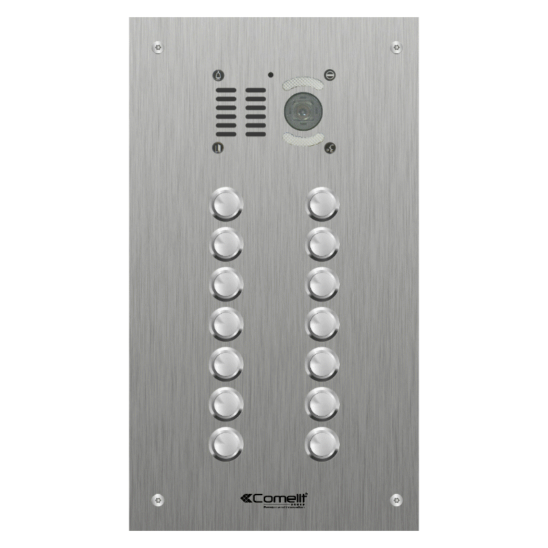 VK4614 Comelit 14 button, VR s.steel engravable iKall video panel