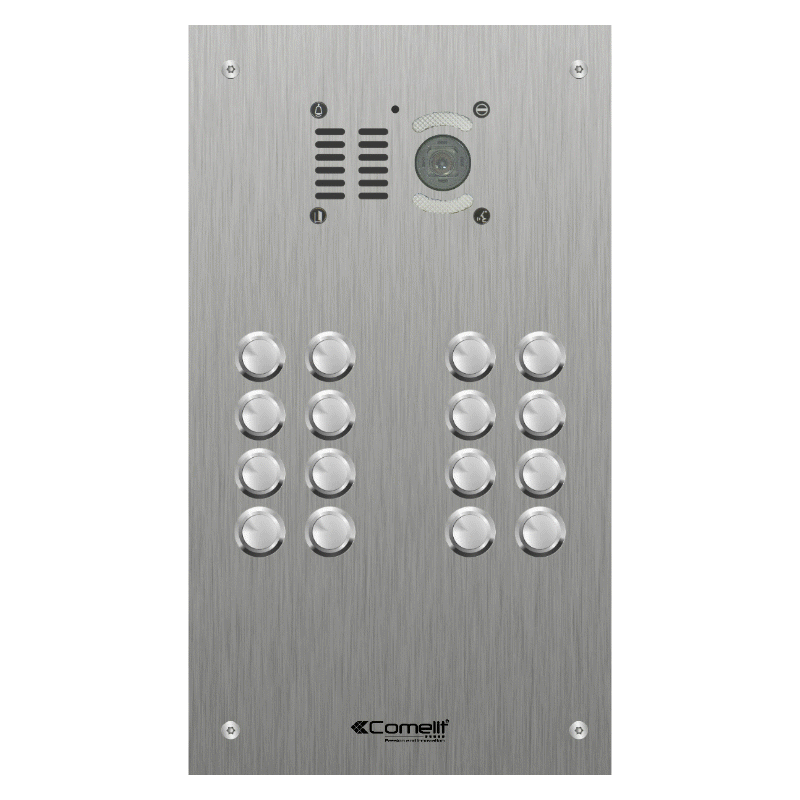 VK4616 Comelit 16 button, VR s.steel engravable iKall video panel