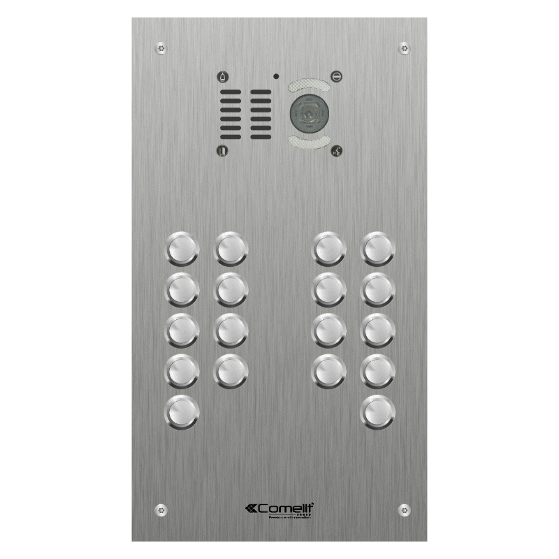 VK4618 Comelit 18 button, VR s.steel engravable iKall video panel