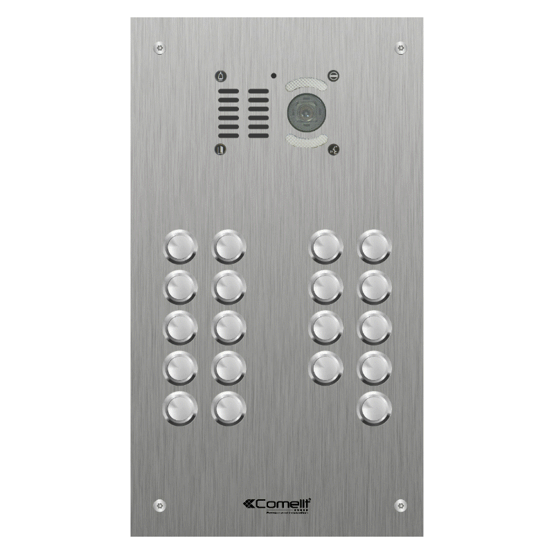 VK4619 Comelit 19 button, VR s.steel engravable iKall video panel