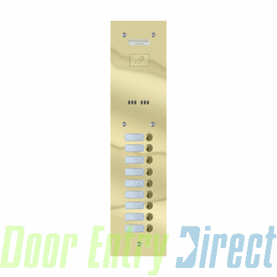 9200/A9-P 9 button brass entrance panel                     115mm wide