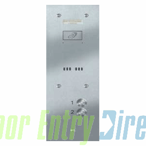 VRS/A2-S 2 button VR entrance panel - stainless steel      115mm wide