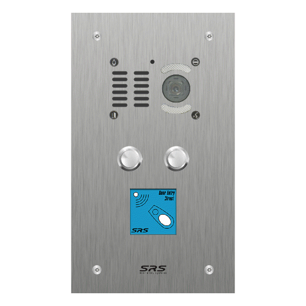 EK02V/S/F/08 Comelit   02 button, s.steel, video + prox panel, flush