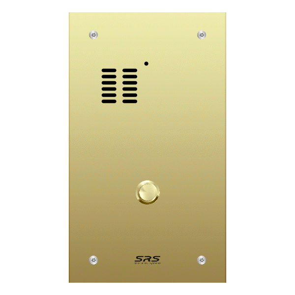 ES01A/B/F Comelit   01 button, brass, audio panel, flush