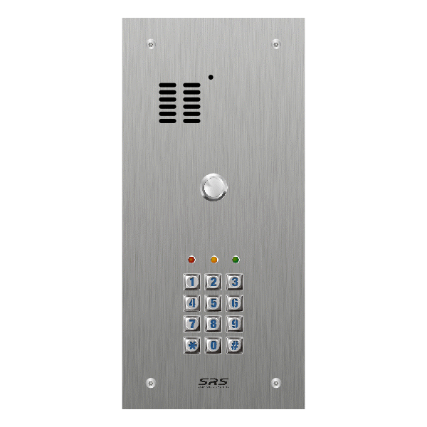 ES01A/S/F/05 Comelit   01 button, s.steel, audio + keypad panel, flush