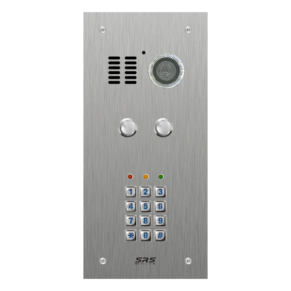 ES02V/S/F/05 Comelit   02 button, s.steel, video + keypad panel, flush