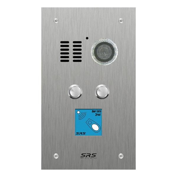 ES02V/S/F/08 Comelit   02 button, s.steel, video + prox panel, flush