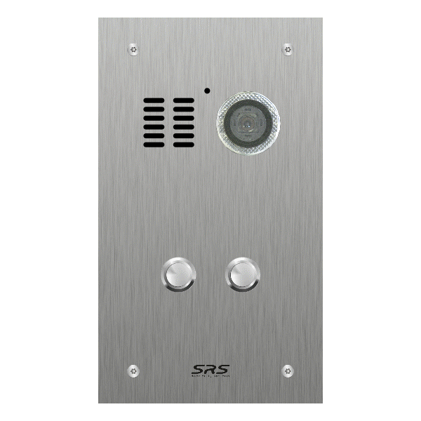 ES02V/S/F Comelit   2 way Stainless Steel Flush Video Panel 240x140