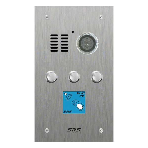 ES03V/S/F/08 Comelit   03 button, s.steel, video + prox panel, flush