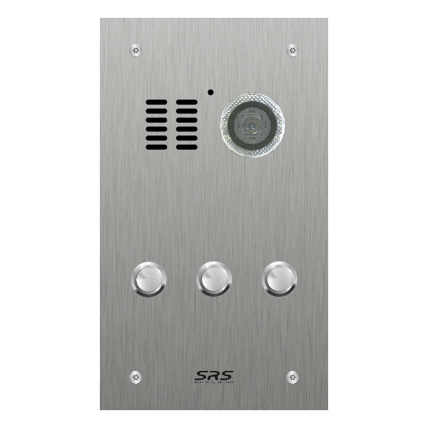 ES03V/S/F Comelit   3 way Stainless Steel Flush Video Panel 240x140