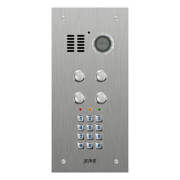 ES04V/S/F/05 Comelit   04 button, s.steel, video + keypad panel, flush