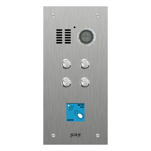 ES04V/S/F/08 Comelit   04 button, s.steel, video + prox panel, flush