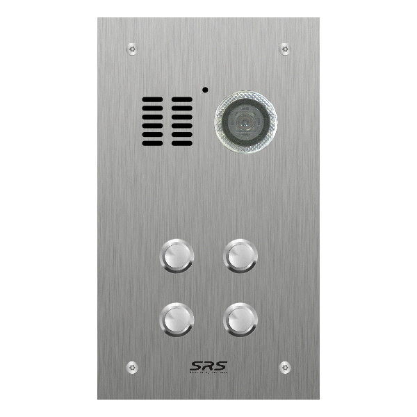 ES04V/S/F Comelit   4 way Stainless Steel Flush Video Panel 240x140