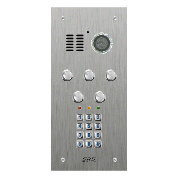 ES05V/S/F/05 Comelit   05 button, s.steel, video + keypad panel, flush