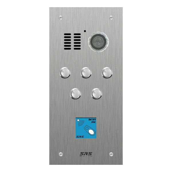 ES05V/S/F/08 Comelit   05 button, s.steel, video + prox panel, flush