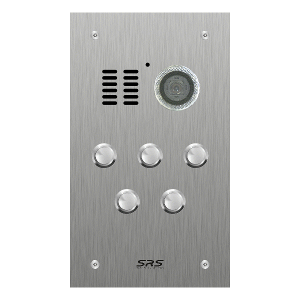 ES05V/S/F Comelit   5 way Stainless Steel Flush Video Panel 240x140